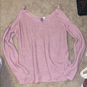 Open shoulder sweater